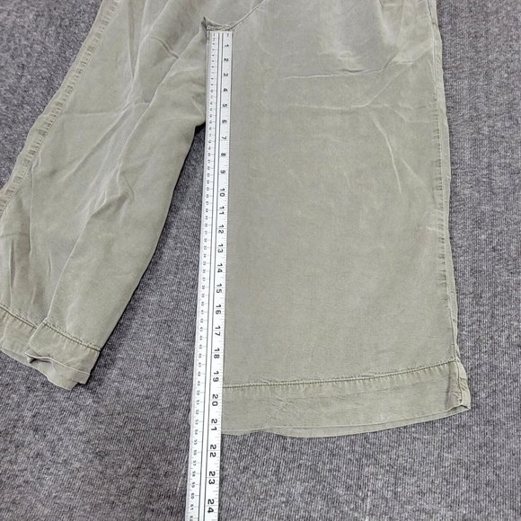 American Eagle Pants Womens 6 Green High Waist Wide Leg Paper Bag Crop - Picture 5 of 12